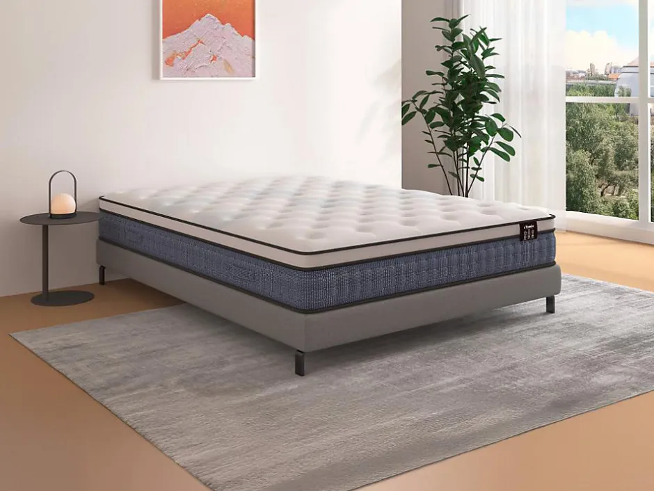 Vente-unique Matelas 140 x 190 cm ressorts ensachés 7 zones et gel à mémoire de forme ép.23cm - VARNO de YSMÉE