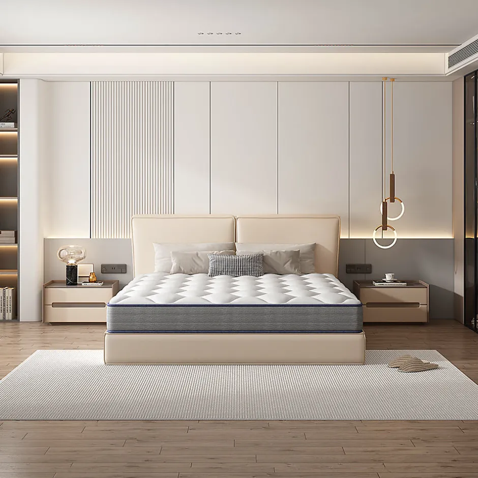 Teeno Matelas a Memoire 90x190cm de Forme en Mousse et Ressorts, Épaisseur20 cm Discount