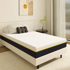Teeno Matelas adulte de 17 cm, 90 x 200 cm (mousse à mémoire de forme + fibre de charbon de bambou) Online