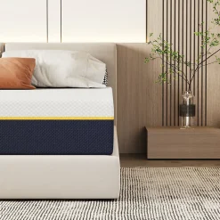 Teeno Matelas adulte double en mousse, 140x200 cm, 21 cm d'épaisseur