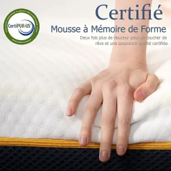 Teeno Matelas adulte double en mousse, 140x200 cm, 21 cm d'épaisseur