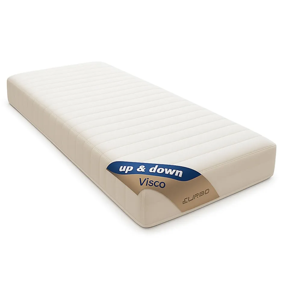 Provence Literie Matelas contact Mémoire de Forme 58 Kg/m3 80x200 x 19,5 cm Très Ferme - Spécial Sommier Electrique - 5 Zones de Confort - Noyau Mo