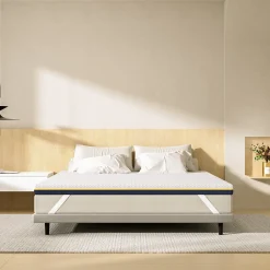 Teeno Matelas de 7,5 cm d'épaisseur, 160 x 200 cm, mousse à mémoire de forme, ergonomique, lavable