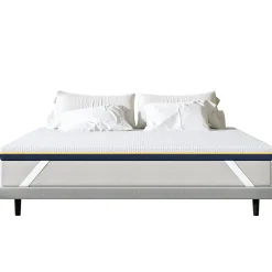 Teeno Matelas de 7,5 cm d'épaisseur, 140 x 190 cm, mousse à mémoire de forme, ergonomique, lavable