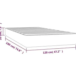 Vidaxl Matelas de lit à ressorts ensachés fermeté moyenne blanc 120x190x20 cm