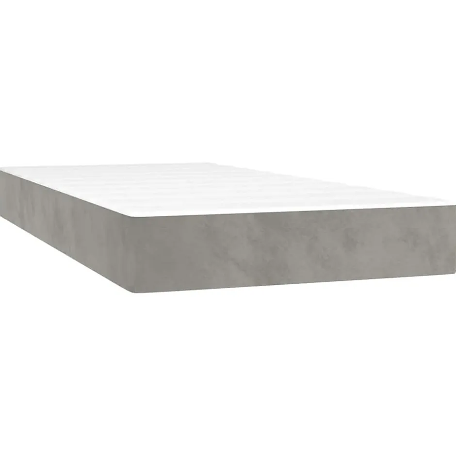 Vidaxl Matelas de lit à ressorts ensachés fermeté moyenne 80x210x20 cm velours