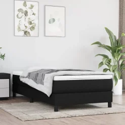Vidaxl Matelas de lit à ressorts ensachés fermeté moyenne noir 120x190x20 cm Tissu