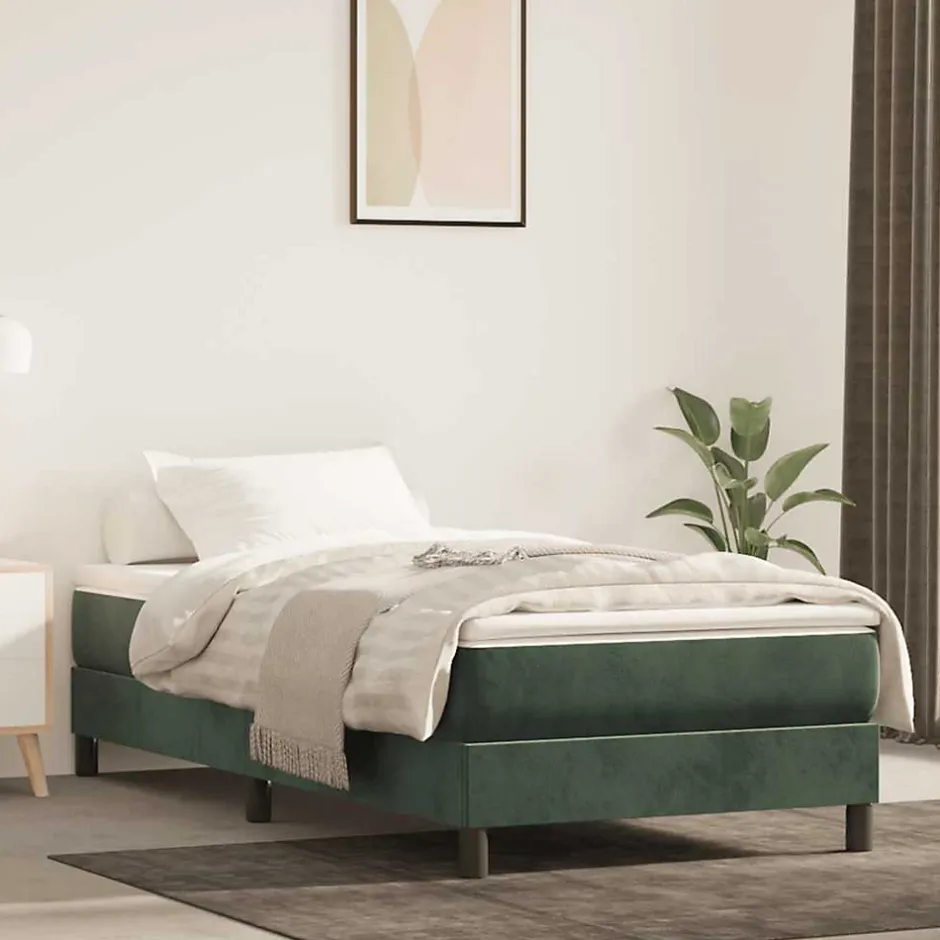 Vidaxl Matelas de lit à ressorts ensachés fermeté moyenne 80x220x20 cm velours New