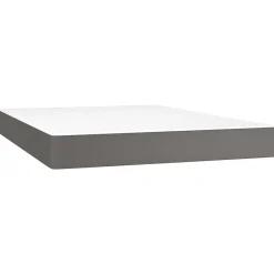Vidaxl Matelas de lit à ressorts ensachés fermeté moyenne Gris 140x190x20cm Similicuir Clearance