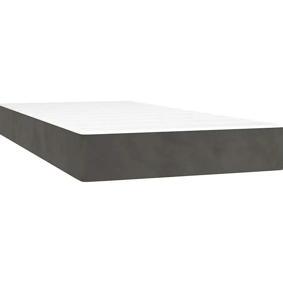 Vidaxl Matelas de lit à ressorts ensachés fermeté moyenne 100x210x20 cm velours