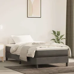 Vidaxl Matelas de lit à ressorts ensachés fermeté moyenne 100x210x20 cm velours