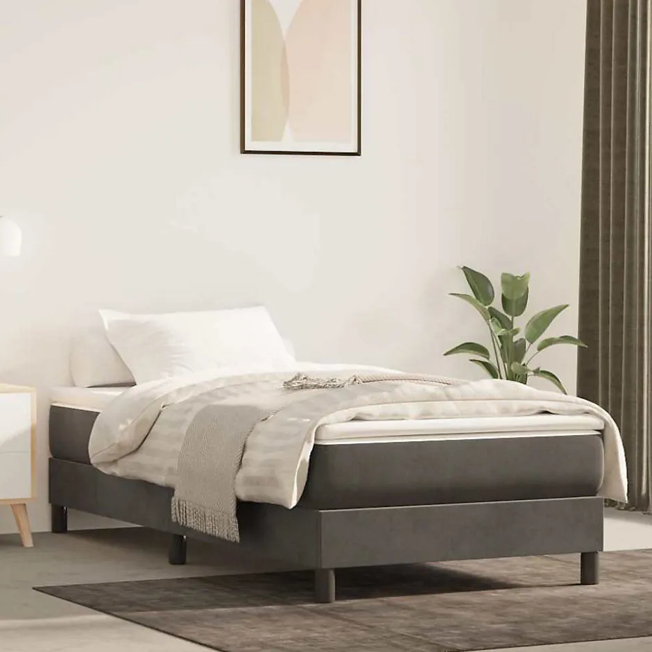 Vidaxl Matelas de lit à ressorts ensachés fermeté moyenne 100x210x20 cm velours
