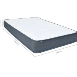 Vidaxl Matelas de sommier tapissier - - 140x200 cm - Ressorts ensachés - Mousse à mémoire de forme