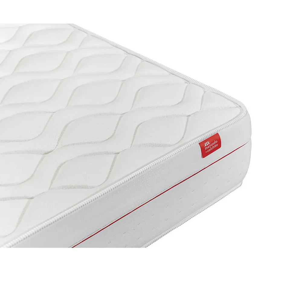 Mercado Do Colchão Matelas Deluxe Orthopédique 190 x 140 cm, 27 cm. Ressorts ensachés et viscoélastique, réversible, soutien medium, tissu respirant.