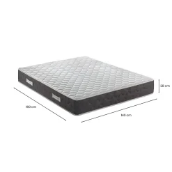 Talamo Italia Matelas double Davanz, matelas en mousse à mémoire de forme, matelas ergonomique, matelas à ressorts ensachés, 140x190xh28 cm Outlet
