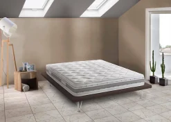 Talamo Italia Matelas double Dfiorio, matelas amovible en mousse à mémoire de forme et Waterfoam,, 120x200h21 cm
