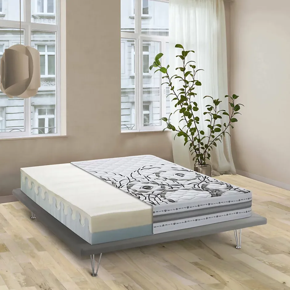 Talamo Italia Matelas double Dmelos, matelas en mousse à mémoire de forme et Waterfoam, anti-acariens et hypoallergénique, 160x190h 22 cm Best
