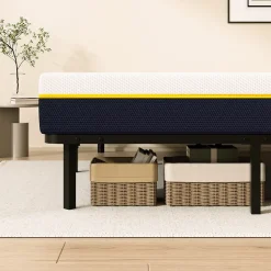 Teeno Matelas double en mousse de 17 cm + sommier à lattes de 16 rangs 140x190 cm Online