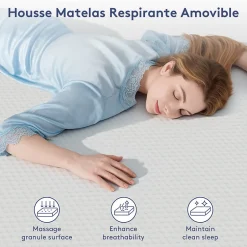 Teeno Matelas en mousse à mémoire de forme 140 x200 cm , épaisseur 21 cm