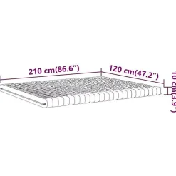 Vidaxl Matelas en mousse blanc 120x210 cm 7 zones dureté 20 ILD New