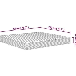 Vidaxl Matelas en mousse moyennement doux 200x200 cm
