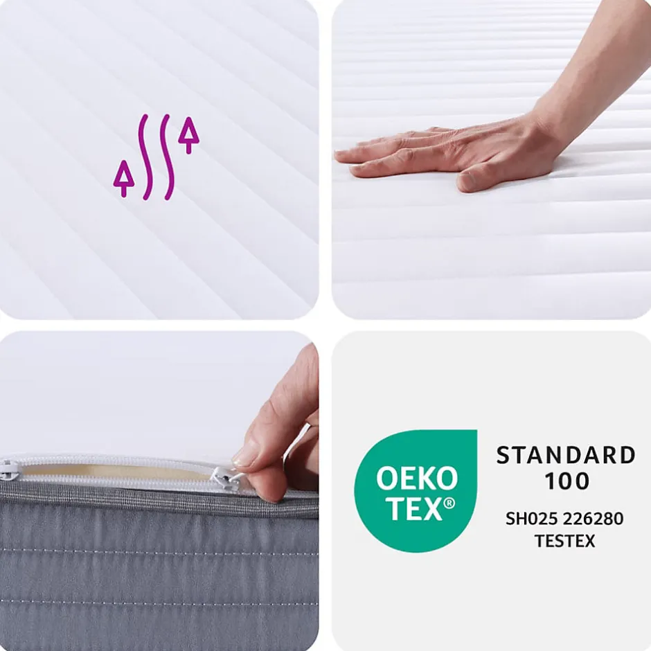 Vidaxl Matelas en mousse moyennement doux 200x200 cm