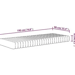 Vidaxl Matelas en mousse moyennement doux 90x190 cm