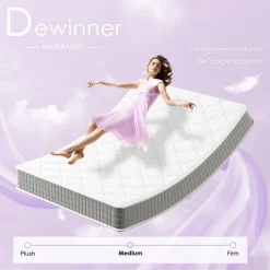Teeno Matelas en mousse 160x200 cm - 25 cm de hauteur Discount
