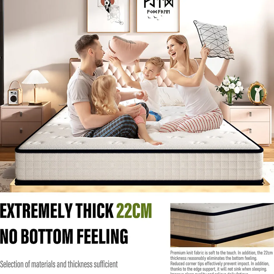Teeno Matelas en mousse 90x200cm, Épaisseur 22 cm