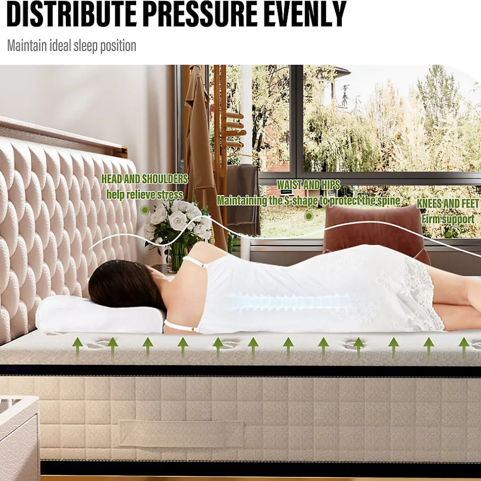 Teeno Matelas en mousse 90x200cm, Épaisseur 22 cm