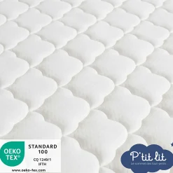 P’Tit Lit Matelas Enfant/Bébé Parfait - 2 Faces : Respirant l'Été / Douillet l'Hiver - Déhoussable - Anti Acarien