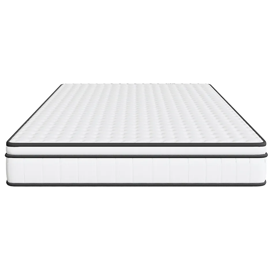 ProximaX Matelas hybride à ressorts ensachés 200x90x25 cm, Indépendance de couchage, soutien ergonomique, tissu respirant 3D, Blanc et gris Clearance