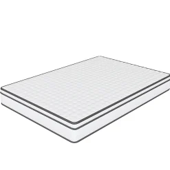 ProximaX Matelas hybride à ressorts ensachés 200x90x25 cm, Indépendance de couchage, soutien ergonomique, tissu respirant 3D, Blanc et gris Clearance