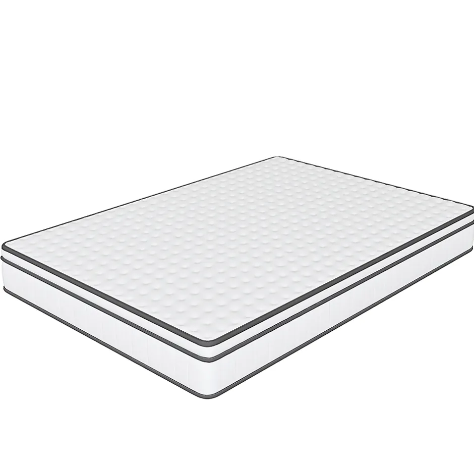 ProximaX Matelas hybride à ressorts ensachés 200x90x25 cm, Indépendance de couchage, soutien ergonomique, tissu respirant 3D, Blanc et gris Clearance