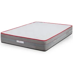 Mercado Do Colchão Matelas Luxury - ressorts ensachés et mousse viscoélastique, tissu Aloe Vera, 1400 x 1900 mm, ép. 27 cm