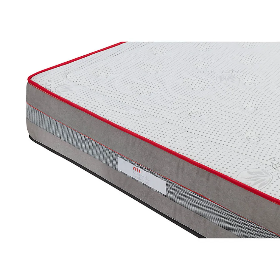 Mercado Do Colchão Matelas Luxury - ressorts ensachés et mousse viscoélastique, tissu Aloe Vera, 1400 x 1900 mm, ép. 27 cm