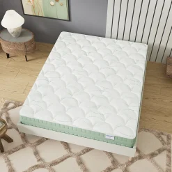 November Matelas Maia - Mousse Végétale à Mémoire de Forme & Coutil Aloe Vera - Matériaux Responsables - (140 x 190 cm) - Épaisseur 22cm
