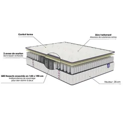 Merinos Matelas COSY LIT 160x200 Ressorts Online