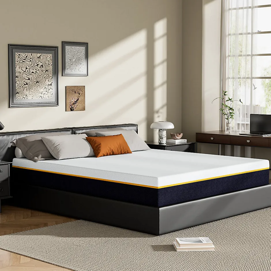 Teeno Matelas Mousse à Mémoire 140x200 cm + Sommier Tapissier, Épaisseur 17 cm Sale