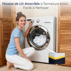 Teeno Matelas Mousse à Mémoire 140x200 cm + Sommier Tapissier, Épaisseur 17 cm Sale