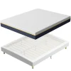Teeno Matelas Mousse à Mémoire 160x200 cm + Sommier Tapissier, Épaisseur 17 cm