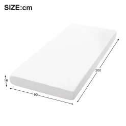 Okwish Matelas mousse 90x200 cm - Matelas H3, respirant et antidérapant - Mousse - Sans matelas - Blanc Best