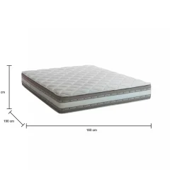 Talamo Italia Matelas mousse 160x190 cm accueil dynamique soutien medium epaisseur 27 cm Non specifie zones housse de matelas New