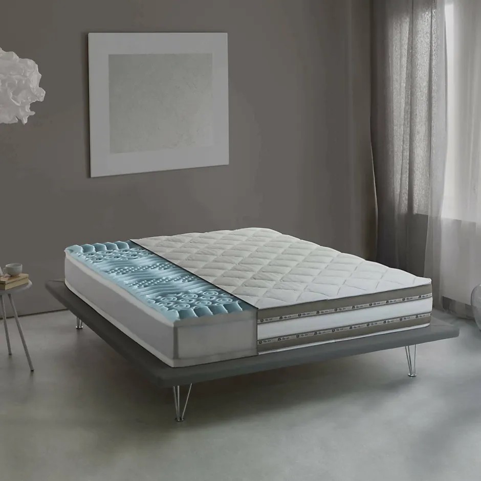 Talamo Italia Matelas mousse 160x190 cm accueil dynamique soutien medium epaisseur 27 cm Non specifie zones housse de matelas New