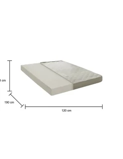Talamo Italia Matelas mousse 120x190 cm soutien moelleux epaisseur 14 cm 7 zones