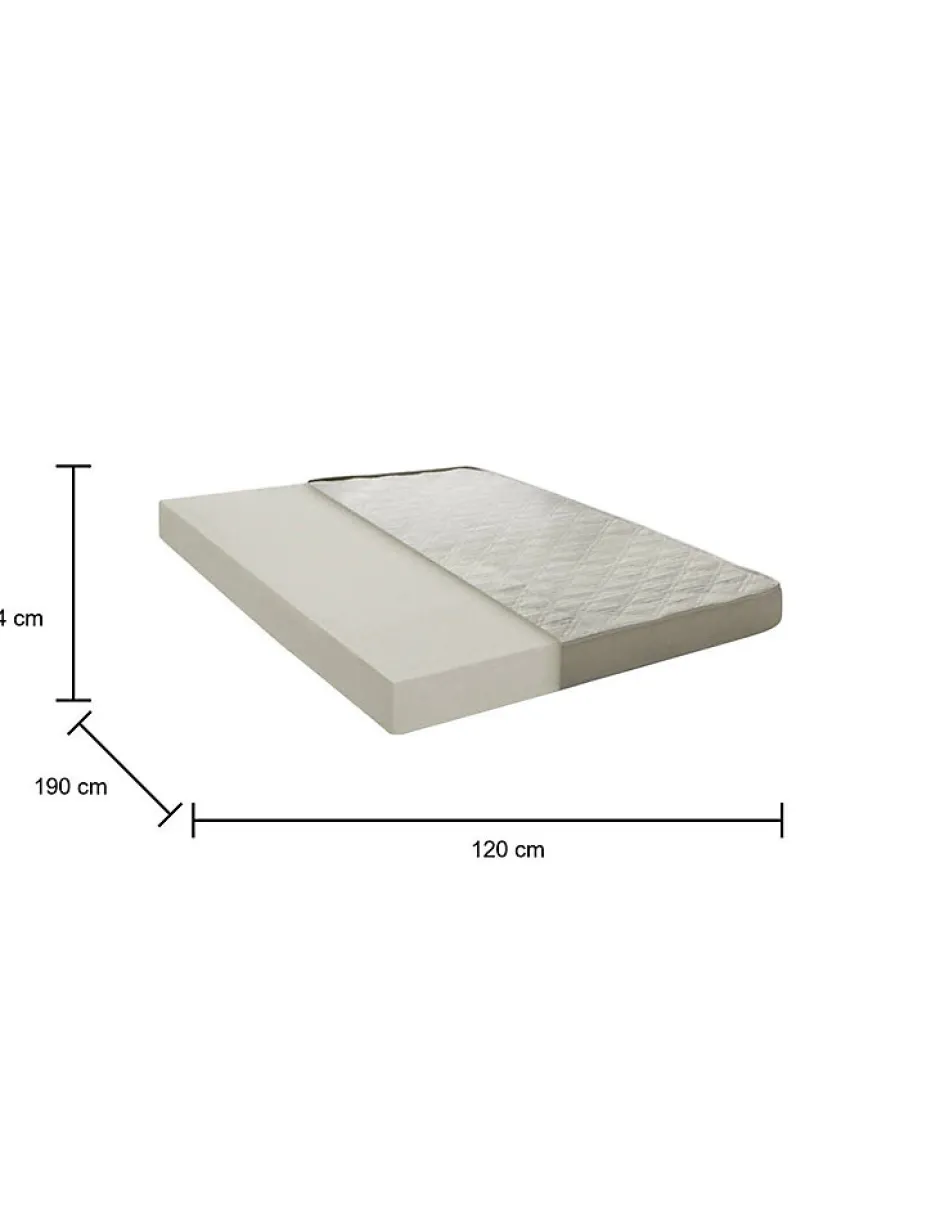 Talamo Italia Matelas mousse 120x190 cm soutien moelleux epaisseur 14 cm 7 zones