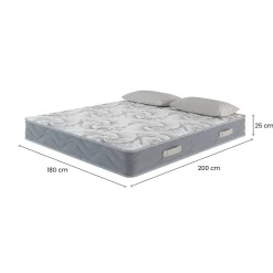 Talamo Italia Matelas mousse 180x200 cm accueil dynamique soutien moelleux epaisseur 25 cm oreiller(s) Best