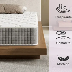 Teeno Matelas mousse 90x190 cm,Épaisseur 30 cm,Fermeté Moyenne,Respirant et Réversible Discount