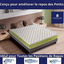 Dagostino Home Matelas Mousse 135x190 Evergreen, Ferme, Réversible, Côté Été/hiver, H15 Cm Outlet