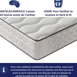 Dagostino Home Matelas Mousse 160x200 Firenza, Ferme, Réversible, Côté Été/hiver, H25 Cm Sale